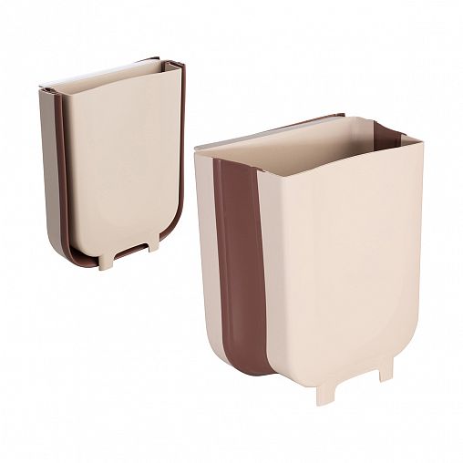 Ведро для мусора Рыжий кот, подвесное, 8 л, бежевое фото