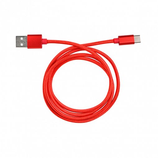 Кабель Energy ET-26, USB - micro-USB, 1 м, красный фото