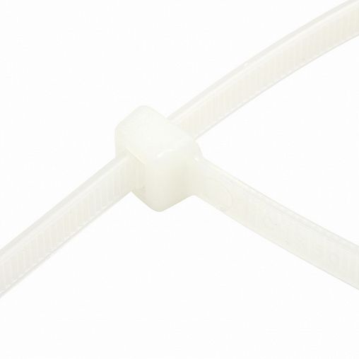 Хомут-стяжка Rexant, нейлон, 3,6 x 250 мм, 25 шт, белый фото