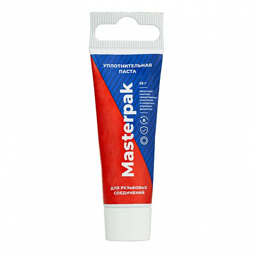 Паста уплотнительная универсальная Masterpak, для резьбовых соединений, 25 г, туба фото