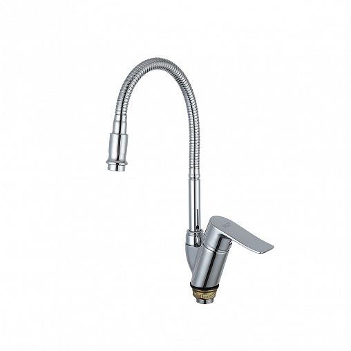 Смеситель для кухни Frud R43101, с гибким изливом, однорычажный, хром фото