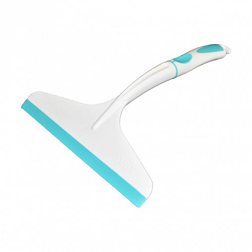 Водосгон Spin&Clean Ballet, антискользящая ручка, 25 см, белый/бирюзовый фото