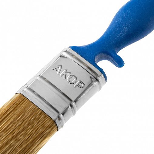 Кисть плоская для лаков Акор Мастер, искусственная щетина, пластиковая ручка, 25 x 12 мм фото