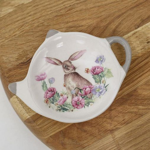 Подставка для чайного пакетика Доляна Зайка, 12 х 8,4 х 1,5 см фото