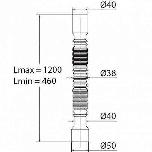 Трубка гофрированная VIRPlast Элит Мини, 40 x 40/50 мм, 1200 мм фото