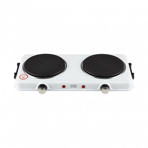 Плита электрическая настольная Homestar HS-1110, 2 конфорки, 2000 Вт, чугун фото