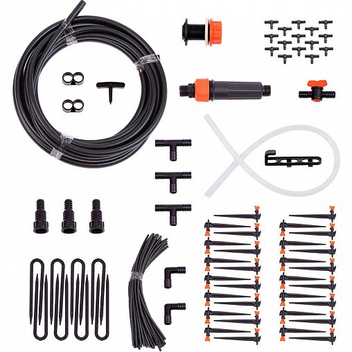 Комплект для капельного полива Жук №9, от емкости, регулируемые капельницы, 30 растений фото