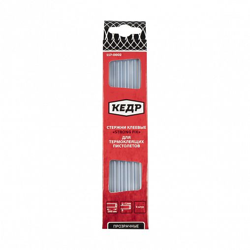 Клеевые стержни для термопистолета Кедр, 7,2 x 200 мм, прозрачные, 6 шт фото