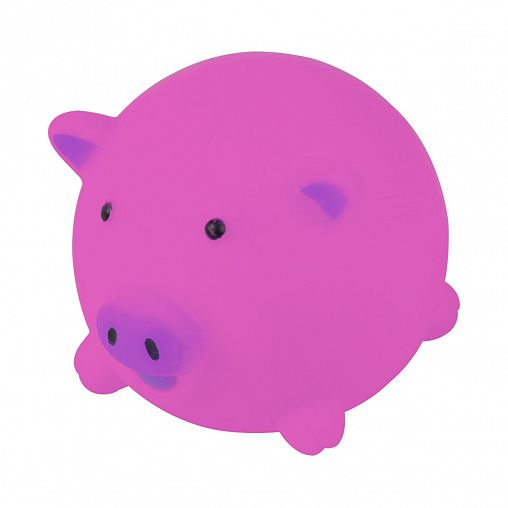 Игрушка-пищалка для собак Рыжий кот Свинка, 7,5 x 9 см фото