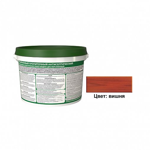 Лак пропиточный с антисептиком для дерева и камня VGT, акриловый, 9 кг, вишня фото