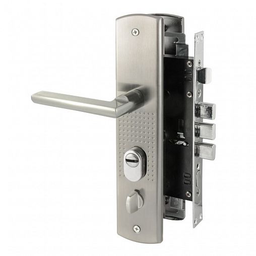 Замок врезной Нора-М N200 (108), правый, матовый никель фото