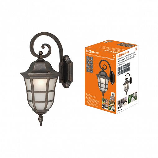 Светильник садовый Tdm Electric Меридиан, настенный, IP44, алюминий, кофейный фото