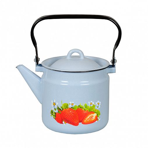 Чайник эмалированный СтальЭмаль, 2 л, с декором фото