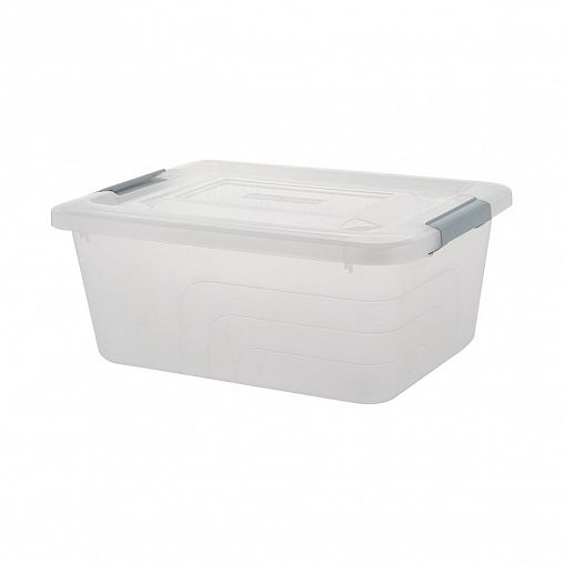 Ящик для хранения Plast Team Bergen, 13 л, прозрачный фото