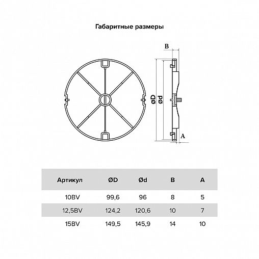 Защита от обратной тяги Era 12,5BV D125 фото
