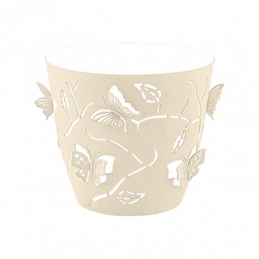Горшок для цветов Plast Team Butterflies, 1,4 л, молочный туман фото