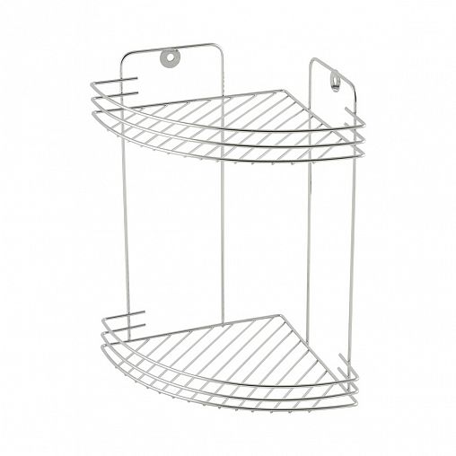 Полка для ванной угловая Рыжий кот, 2-х ярусная, 19 x 19 x 29 см фото