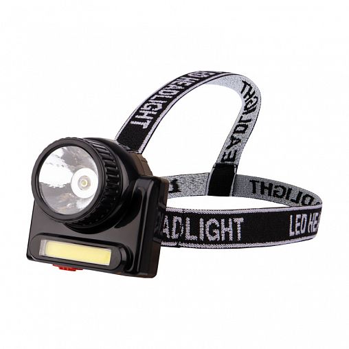 Фонарь налобный аккумуляторный Rexant, поворотный направленный + сфокусированный свет фото