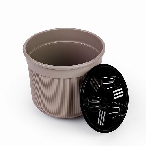 Горшок для цветов Альтернатива Сканди, 5 л, какао фото Горшок для цветов Альтернатива Сканди, 5 л, какао фото