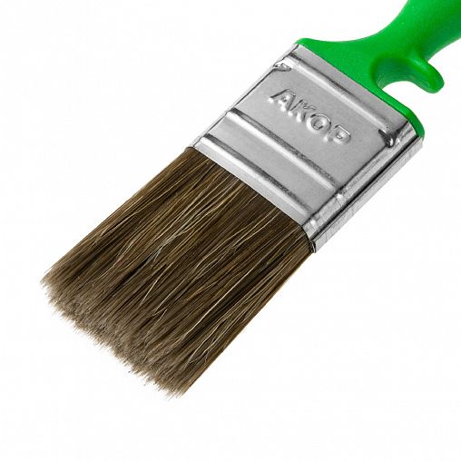 Кисть плоская для дерева Акор Мастер, смешанная щетина, пластиковая ручка, 35 x 12 мм фото