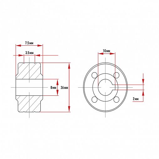 Ролик подачи проволоки Patriot, под стальную проволоку 0,6/0,8 мм, для WMA 175M фото