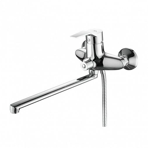 Смеситель для ванны с душем Fashun A2263, с длинным изливом, хром фото