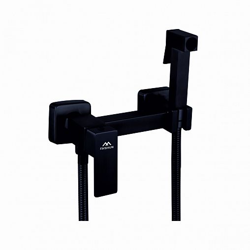 Гигиенический душ со смесителем Fashun A57504-7, черный фото