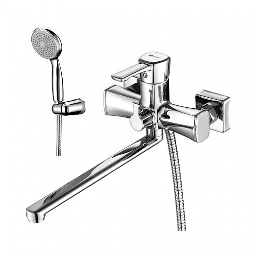 Смеситель для ванны с душем Lemark Evitta LM0551C, с длинным изливом, однорычажный, хром фото Смеситель для ванны с душем Lemark Evitta LM0551C, с длинным изливом, однорычажный, хром фото