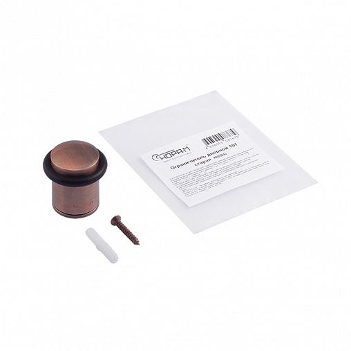 Ограничитель дверной Нора-М 101, старая медь фото