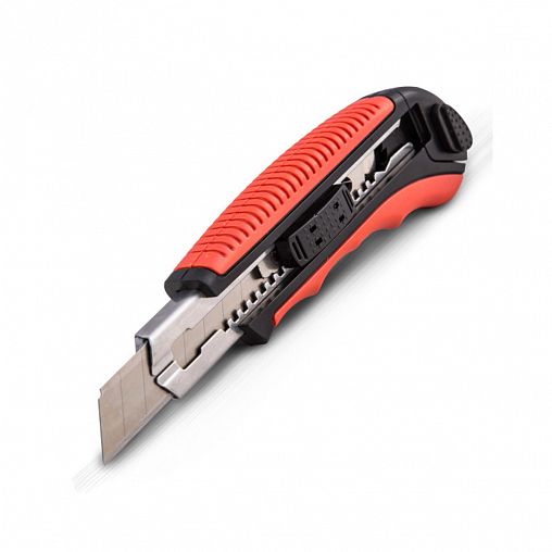 Нож пистолетный Beorol, двухкомпонентный корпус, 6 сменных лезвий, 18 мм фото