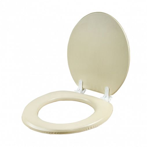 Сиденье для унитаза мягкое Мультипласт Групп, 41,5 x 35,5 x 5,5 см, бежевое фото