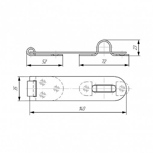 Накладка дверная Секрет НД-140, бронза фото