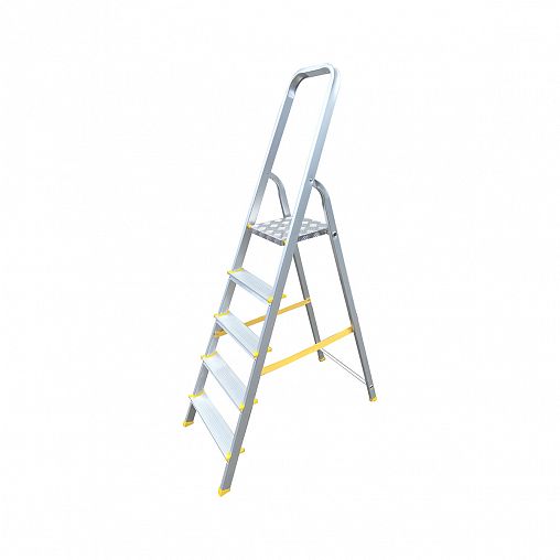 Стремянка Alumet АРА 7005, анодированное покрытие, алюминиевая, 5 ступеней, 1,77 м фото