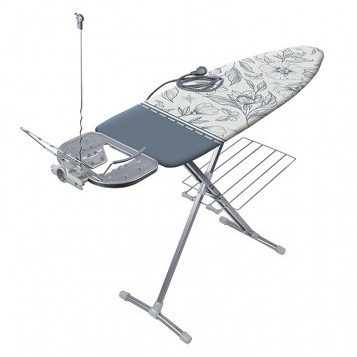 Гладильная доска Nika-best Серые цветы, тефлоновый чехол, 122 x 40 см фото