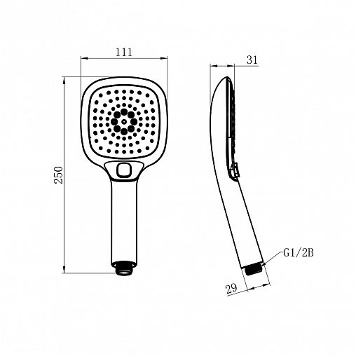 Лейка для душа Lemark LM1014C, 3 режима фото