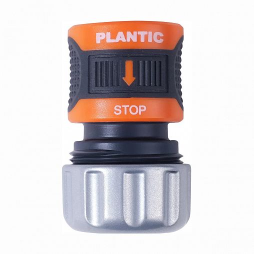 Коннектор для шлангов Plantic by Fiskars light, с металлическим фиксатором и аквастопом, 1/2 - 5/8" фото