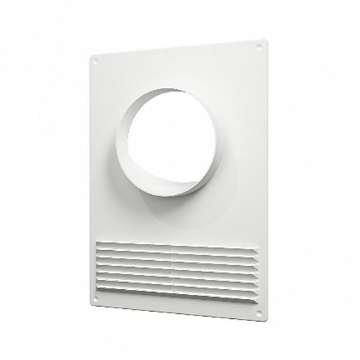 Площадка торцевая Era 125ПТПР, пластик, с решеткой, с фланцем d 125, 180 x 250 мм фото