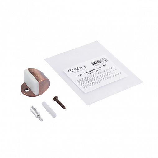 Ограничитель дверной Нора-М 107, старая медь фото