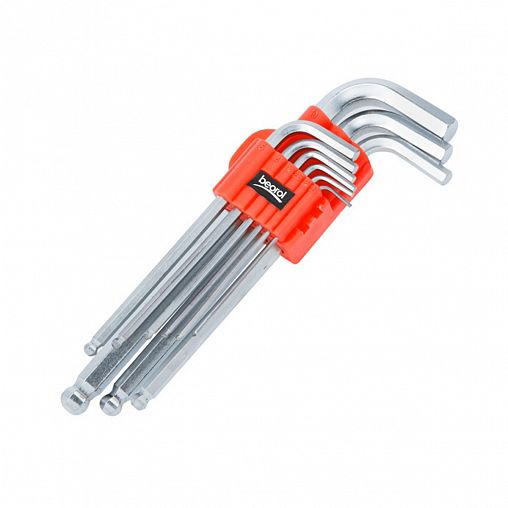 Ключи шестигранные с шаром Beorol HEX, удлиненные, 1,5 - 10 мм, набор 9 шт фото