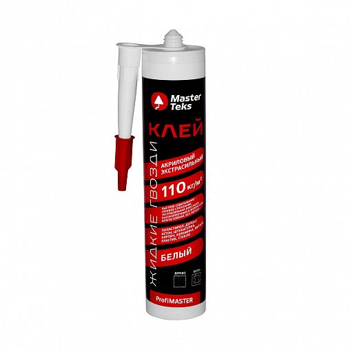 Клей акриловый экстрасильный MasterTeks Profimaster, 528 г, белый фото