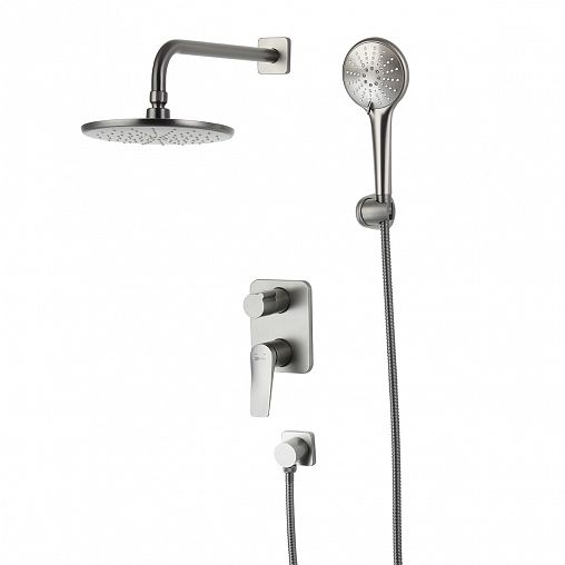 Душевая система Lemark Bronx LM3729GM, встраиваемая, графит фото