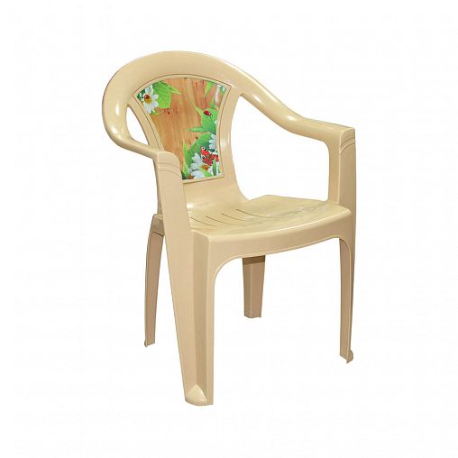 Кресло пластиковое Альтернатива М2640 Летний день (бежевое) фото