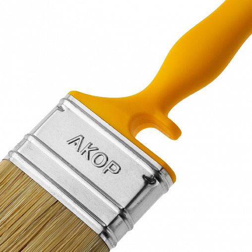 Кисть плоская для эмалей Акор Мастер, смешанная щетина, пластиковая ручка, 50 x 15 мм фото