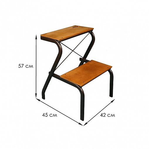 Табурет-стремянка ЗМИ Конек, коричневый фото