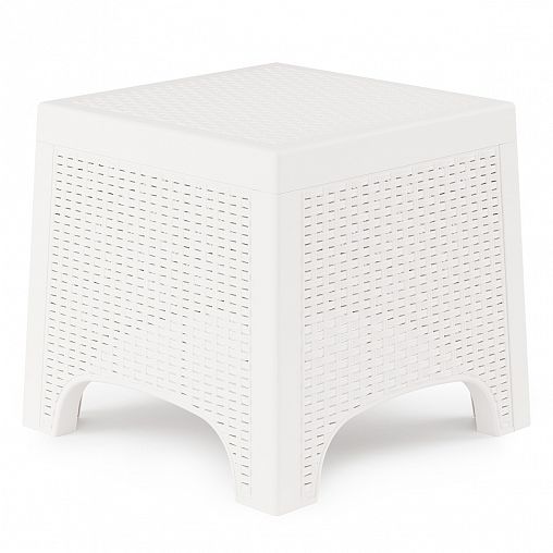Стол садовый Альтернатива Ротанг Лайт, 43,5 x 43,5 x 39,5 см, белый фото