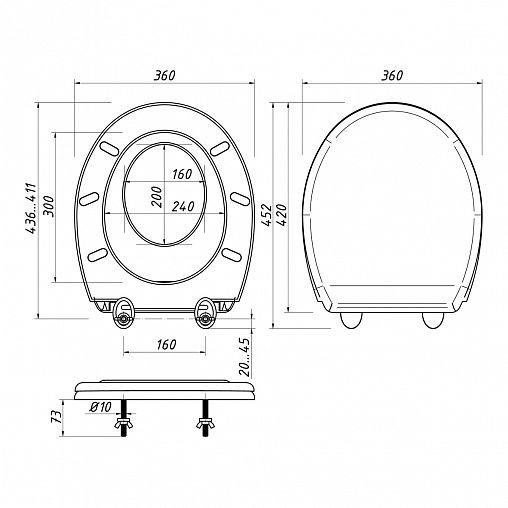 Сиденье для унитаза Orio КС-01, с детской вставкой, белое фото