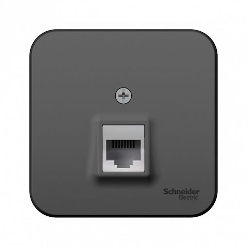 Розетка телефонная RJ11 Systeme (Schneider) Electric Blanca BLNIA011006, накладная, антрацит фото
