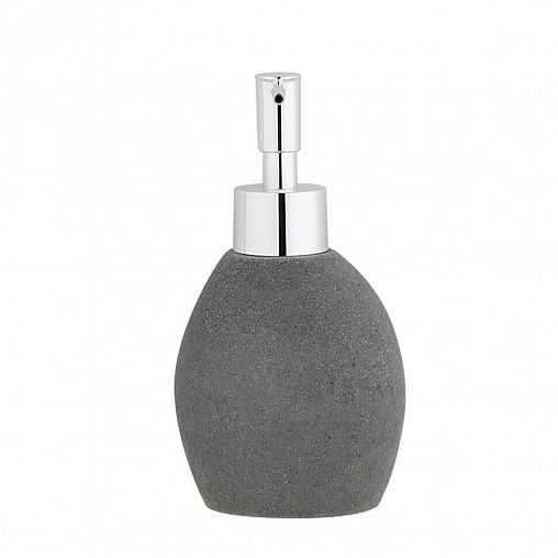 Дозатор для жидкого мыла Рыжий кот Гранит, полистоун, серый фото