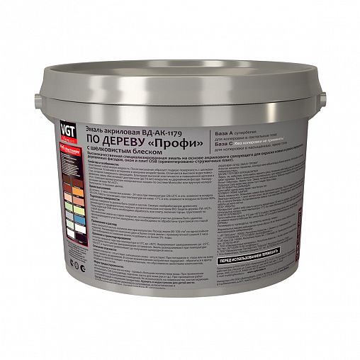 Эмаль по дереву и OSB VGT Premium, база A, супербелая, 10 кг фото