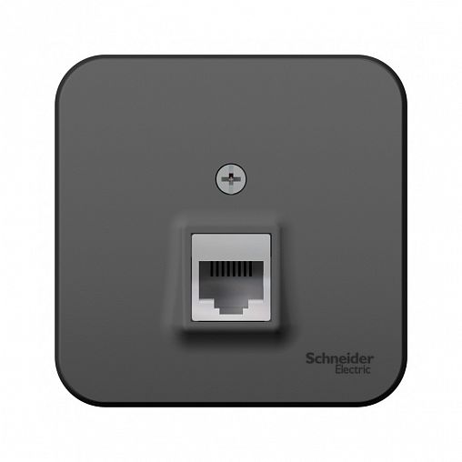 Розетка компьютерная RJ45 Systeme (Schneider) Electric Blanca BLNIA045006, накладная, антрацит фото